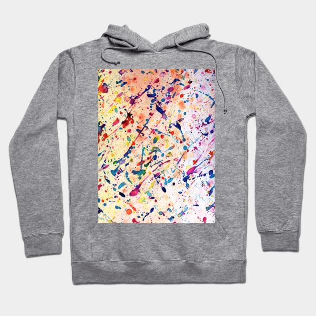 Rainbow Paint Spatter Hoodie by saradaboru